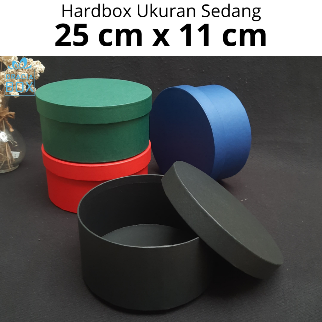 

Round Box - Bloom Box - Hardbox Bulat - Ukuran 25 cm x 11 cm