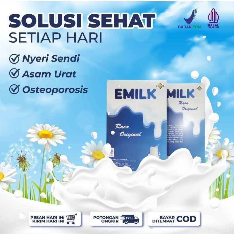 

EMILK 200g. Etawa milk (Susu kambing etawa). solusi sehat untuk nyeri sendi,asam urat dan osteoporosis.