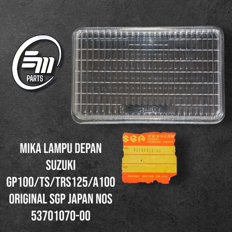MIKA KACA LENSA LAMPU DEPAN HEADLAMP SUZUKI GP100 GP125 GP TS125 TS TRS 125 TRS125 A100 A 100 ORIGIN