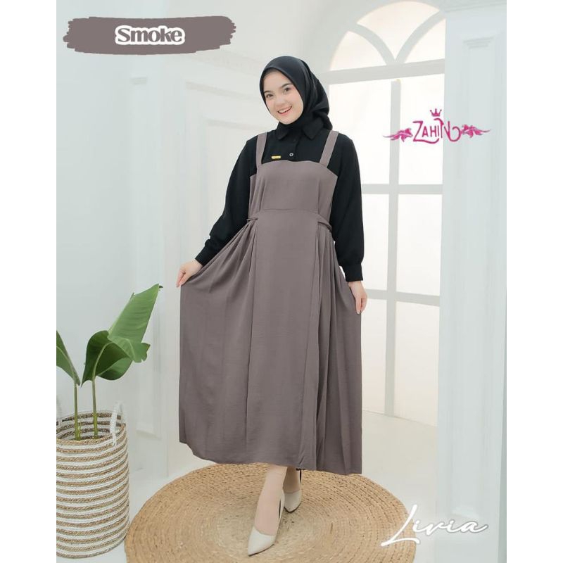 LIVIA DRESS by AKU KARISSA / GAMIS LIVIA / GAMIS OVERALL / GAMIS POLOS / GAMIS AKU KARISSA TERBARU /