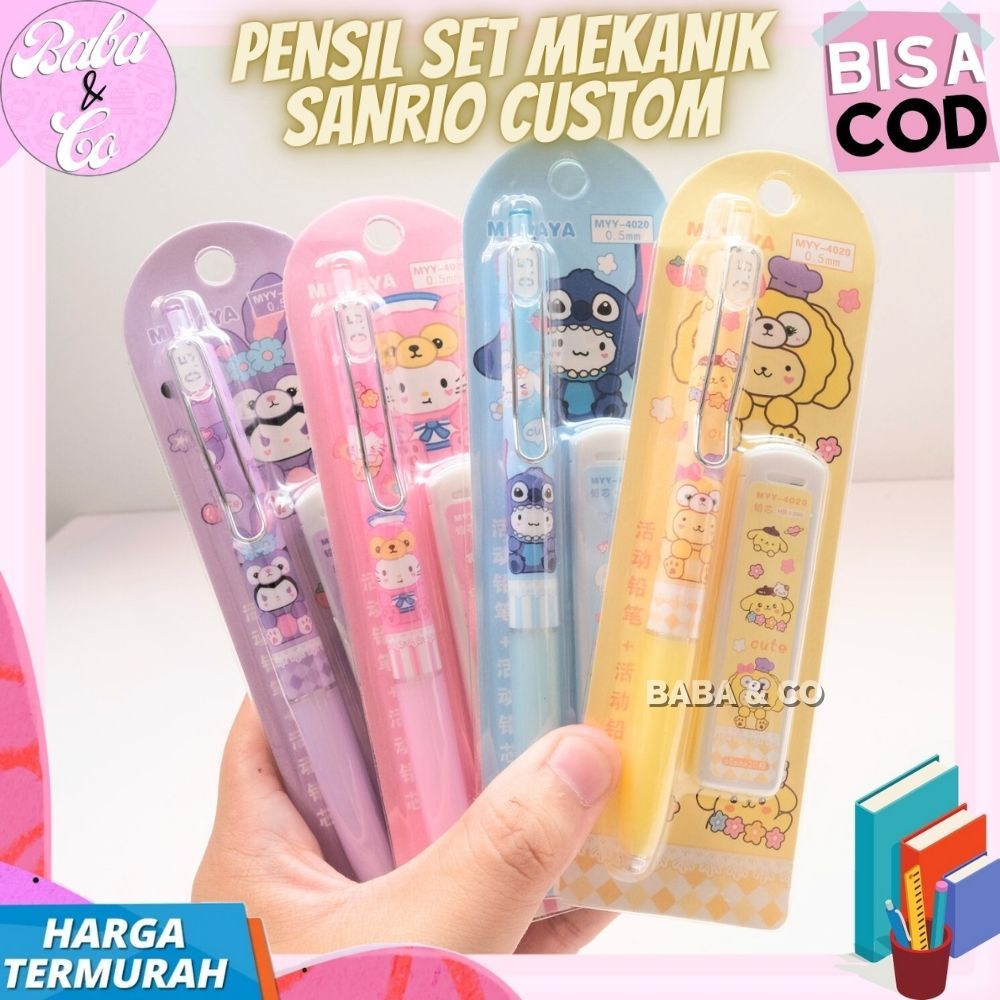 

PENSIL MEKANIK SET SANRIO COSTUM LUCU UNIK PENSIL CETEK SET SANRIO CUSTOM PENSIL CETEK MEKNAIK free REFILL PENSIL SANRIO