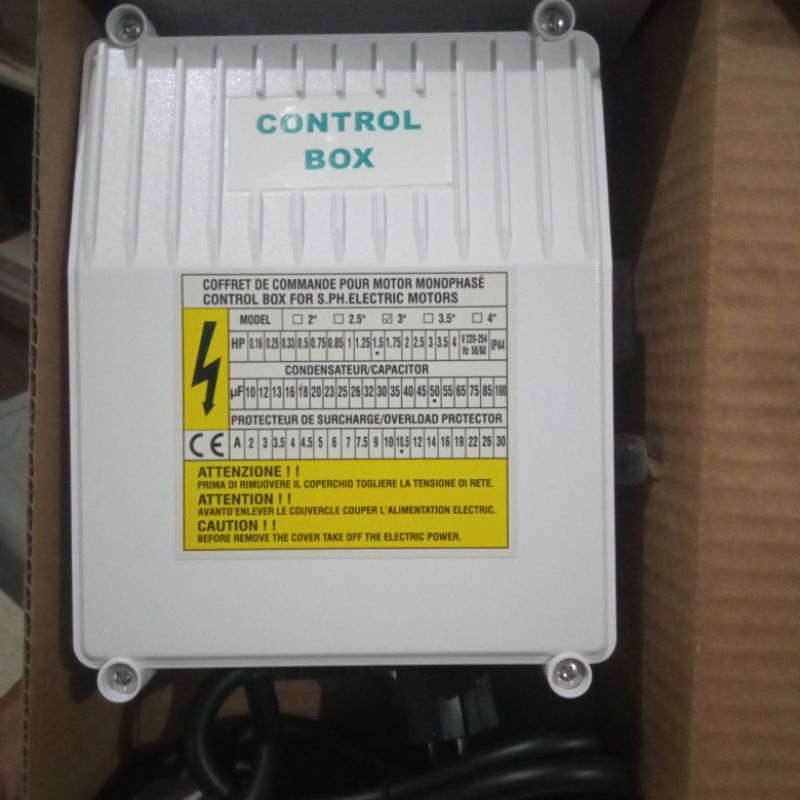 control box pompa submersible 1.5 HP