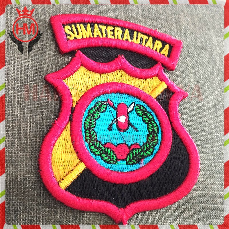 Bordir Logo Polda Sumatera Utara Badge Patch Logo Polda SUMUT - Harapan Mulya
