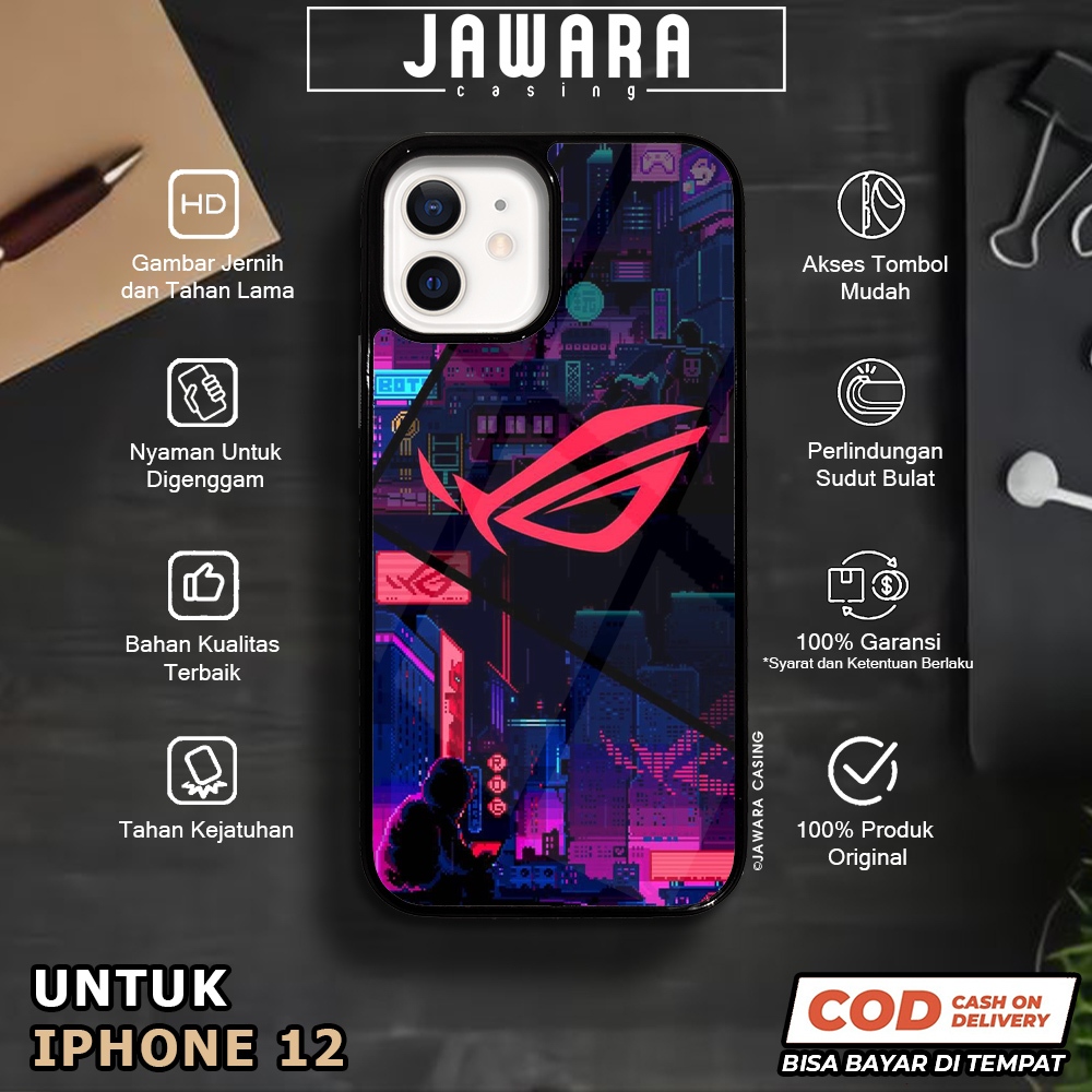 Case iPhone 12 Casing iPhone 12 [ROG2] Premium Case Glossy Case Hp iPhone Jawara Casing Hp iPhone 12