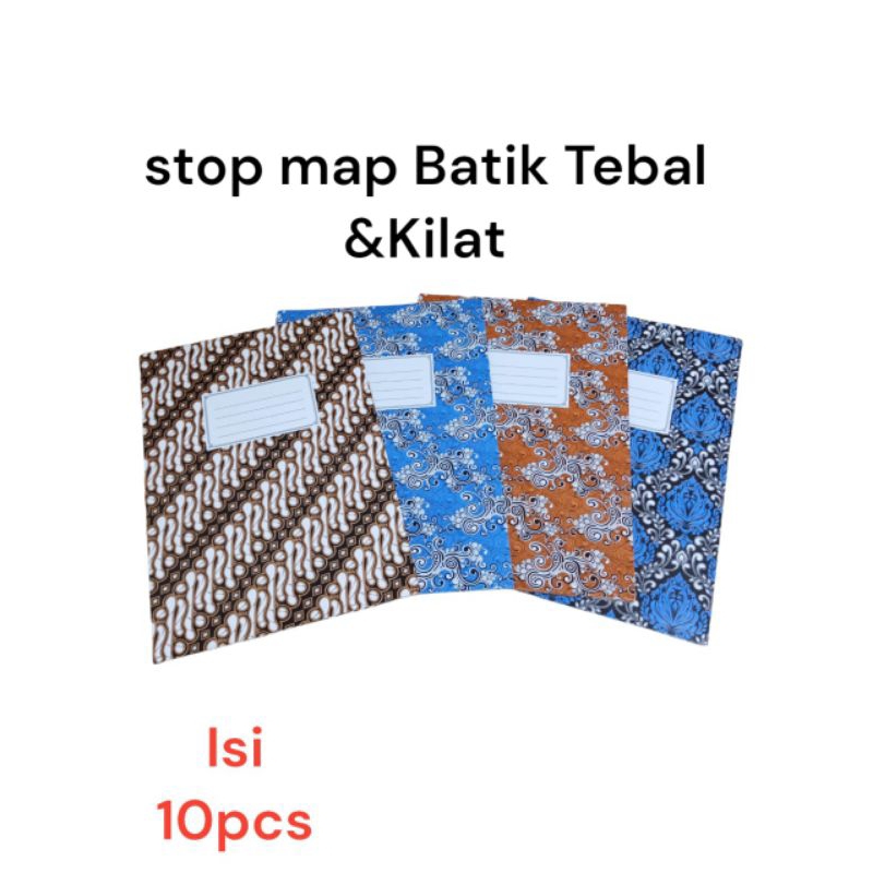 

Stopmap batik/map kertas batik folio per pak 10lembar