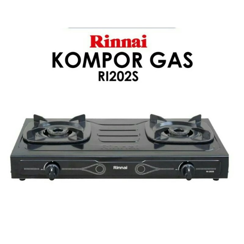 RINNAI RI-202 S KOMPOR GAS 2 TUNGKU SUN BURNER / KOMPOR GAS RINNAI RI202S / KOMPOR RINNAI RI 202 S