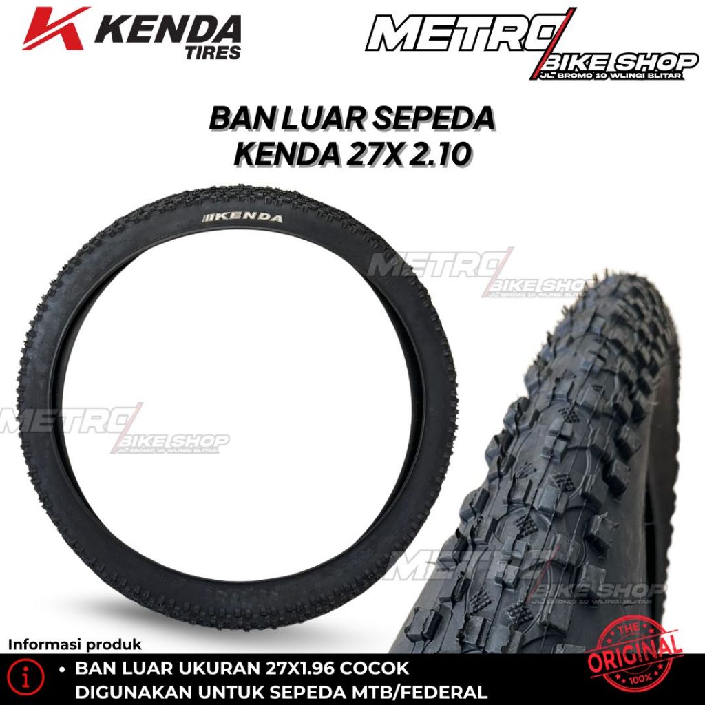 Ban Luar Sepeda Kenda 27 x 2.10 Ban Luar Sepeda Gunung MTB Ban Luar Sepeda Federal