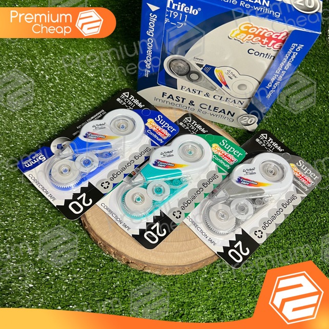 

[12 PCS] Correction Tape Trifelo 20 Plus Refill