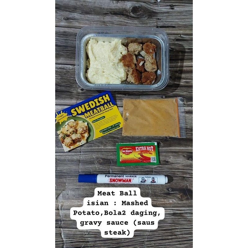 

Swedish Meat Ball Frozen Mashed Potato Saus Gravy