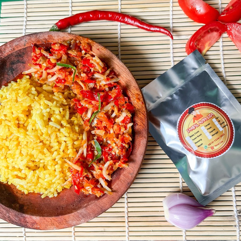 

Sambal Teri Daun Jeruk kemasan 40ml | Sambal Nona Lisa
