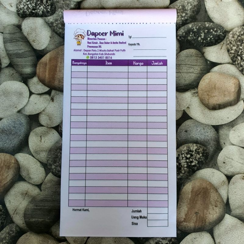

nota 1/3 folio full warna SEMUA JENIS USAHA ( FREE DESAIN GRATIS )