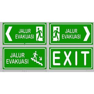 

STICKER GLOW IN THE DARK JALUR EVAKUASI, EXIT, JALAN KELUAR