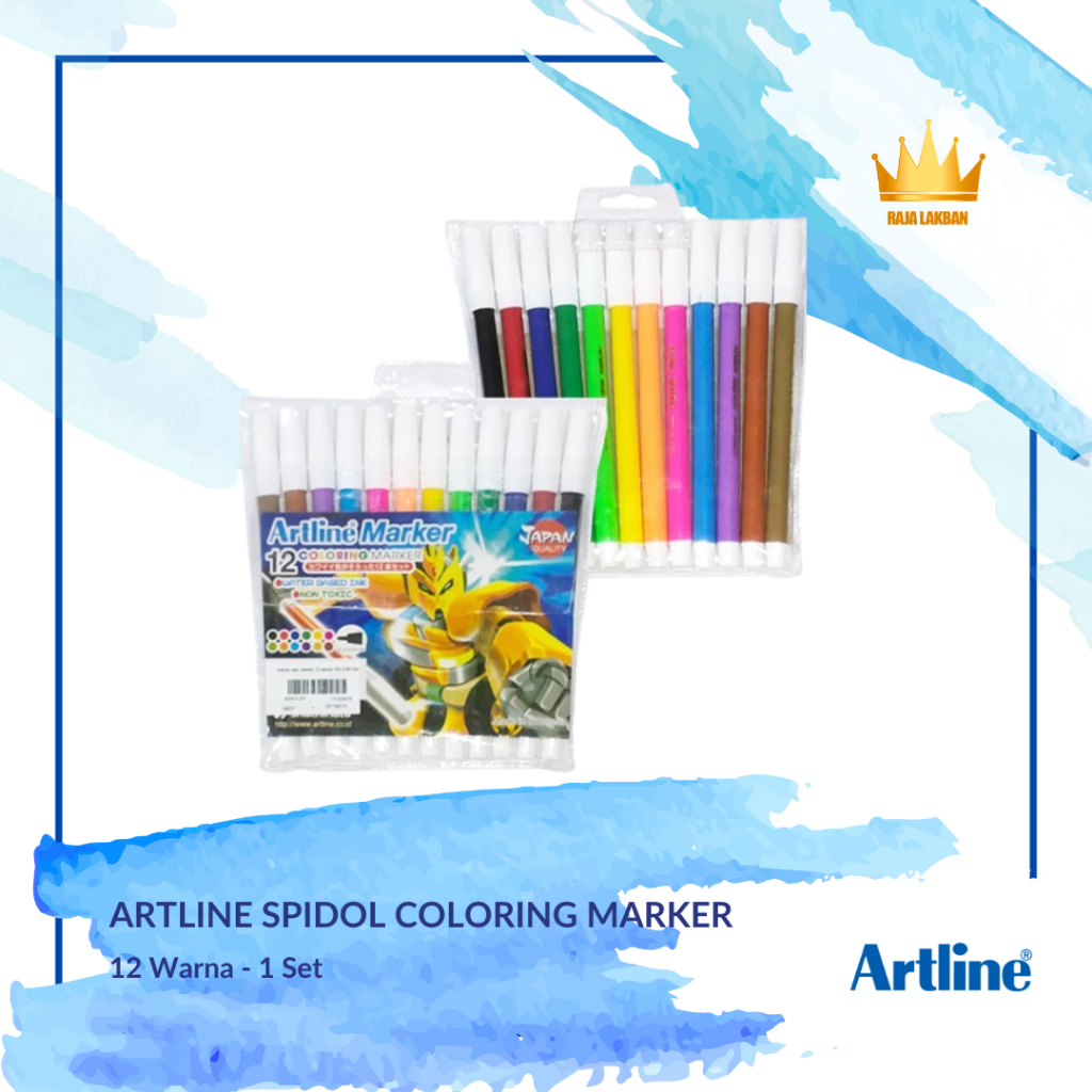 

Spidol Kecil Mewarnai Menggambar Artline EK 316 -12 Warna - Set