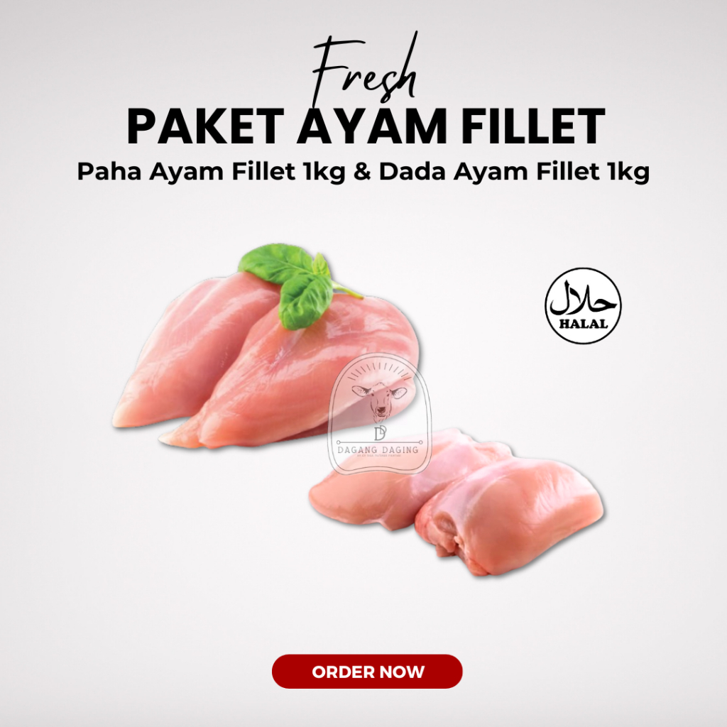 

Promo Bundling - Dada Ayam Fillet 1kg + Paha Ayam Fillet 1kg