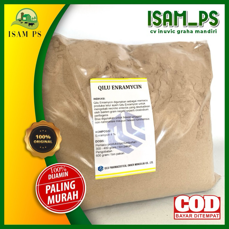 QILU ENRAMYCIN 4% AGP 1kg- Premix anti mikroba feed additive pemacu produksi telur