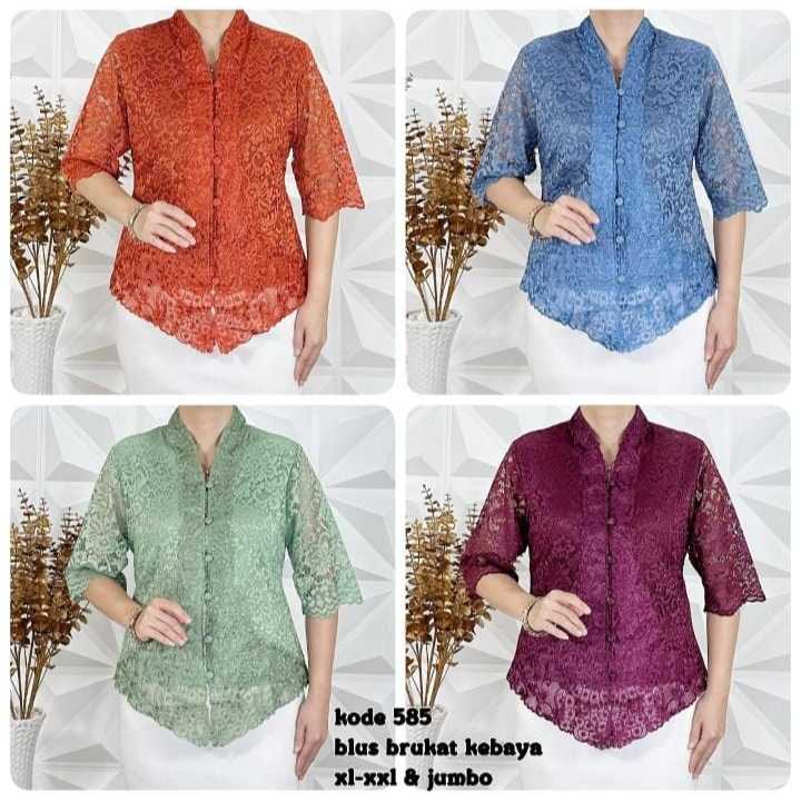 ATASAN FASHION WANITA BLUS BROKAT IMPORT