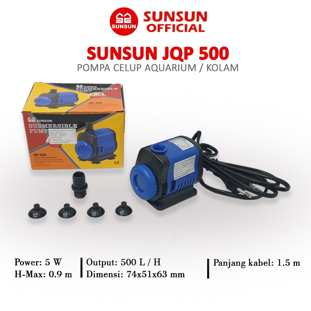 SUNSUN JQP 500/1000/1500/2500/3000/3500 Series Pompa Celup Aquarium
