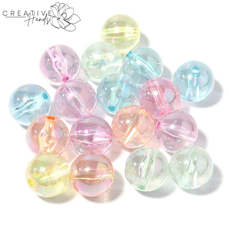 

16mm Akrilik Bingxin AB Hybrid Candy Color Round Semi -Transparent Bead Diy Jewelry Accessories