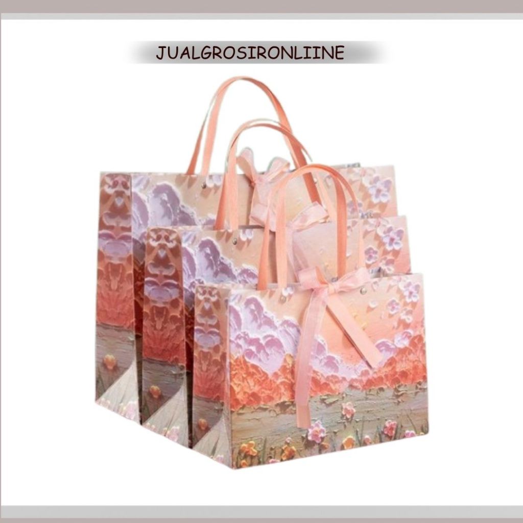 

Paper Bag Premium Jd Flower Kantong Tas Hadiah Goodie Bag Gift Bag Sovenir Kado
