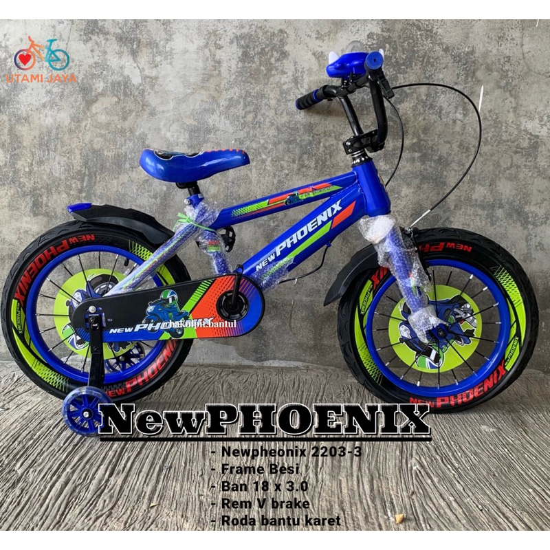Sepeda Anak cowok BMX new Phoenix ban jumbo ukuran 18 inch | Sepeda BMX RING 18 inch | Sepeda anak u