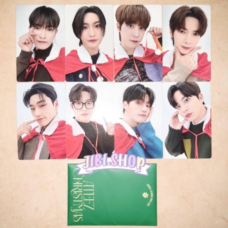 (photocard) ateez christmas poca set kaura official pc photocard hongjoong seonghwa yunho yeosang sa