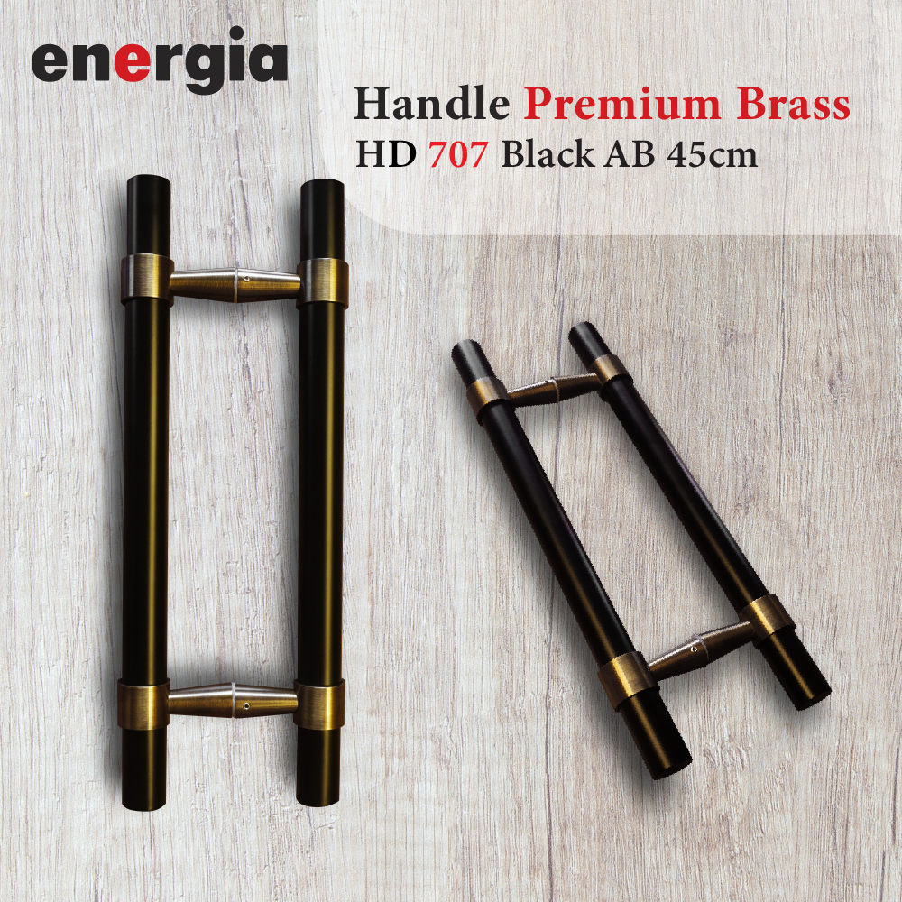 Handle Pintu Kupu Tarung Stainless Kuningan 45cm Warna Hitam