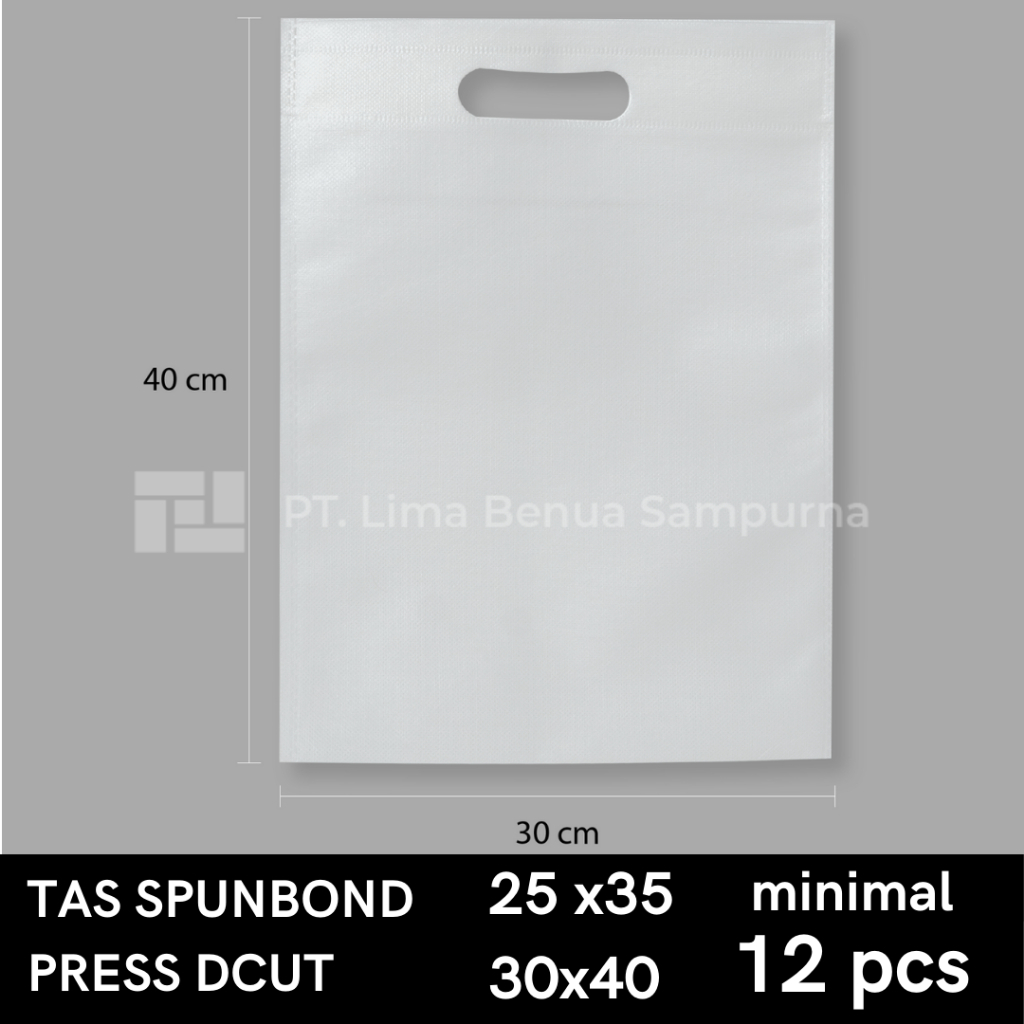 

Tas Spunbond Press Dcut Oval 30x40 - Tas Kain Ramah Lingkungan