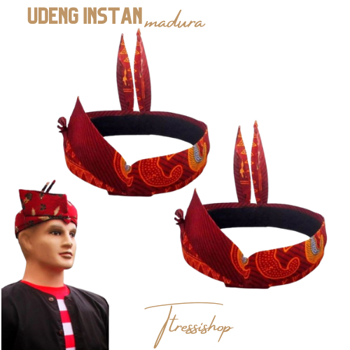 Udeng Madura Instan Bolong / Udeng Sakera Instan Siap Pakai Udeng Jaranan Ikat Kepala Siap Pakai