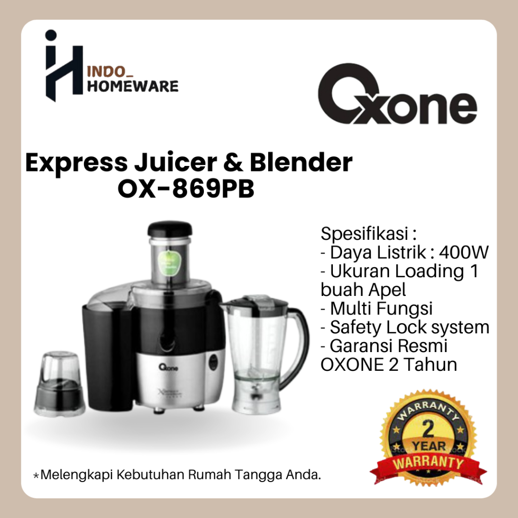 OXONE Blender OX-869 PB Express Juicer & Blender