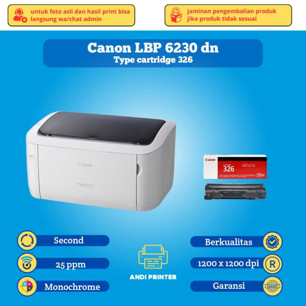 Printer Canon LBP 6230 DN duplex network printer laserjet printer kalkir dan dokumen hitam putih