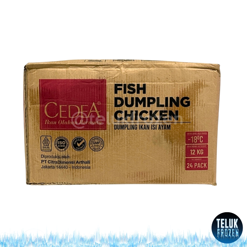 

cedea fish dumpling chicken 500gr ikan isi ayam 500 g gram bakso halal 1 dus isi 24 pack olahan enak murah shabu shabu steamboat ready to cook isi 25 pcs