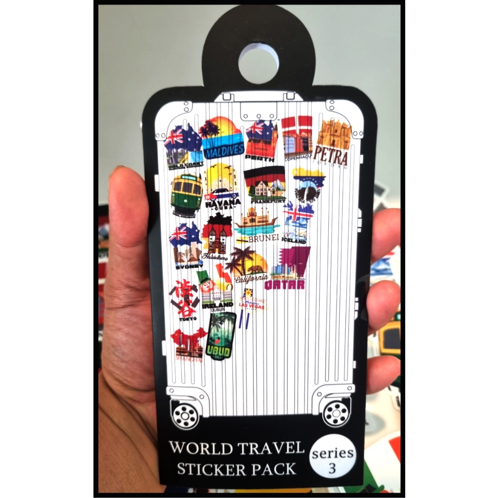 sticker koper travel / sticker koper series 3 / sticker koper premium / country sticker / luggage st