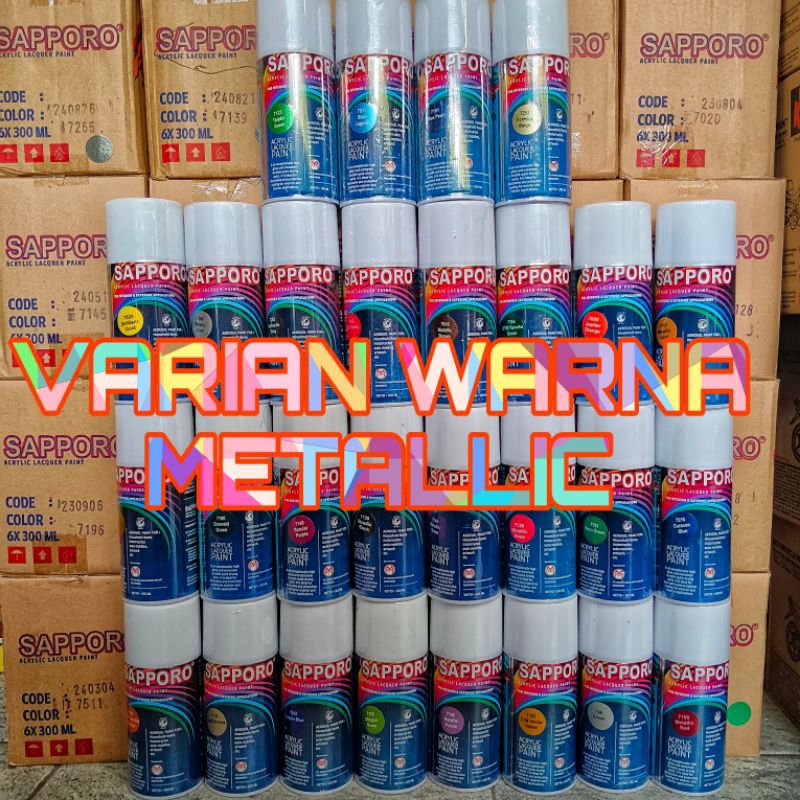 Promo Cat Pylox Semprot Saporo Metalic Colours 7511 Blue Lagoon 7175 Shogun Blue 7216 Curacao Blue