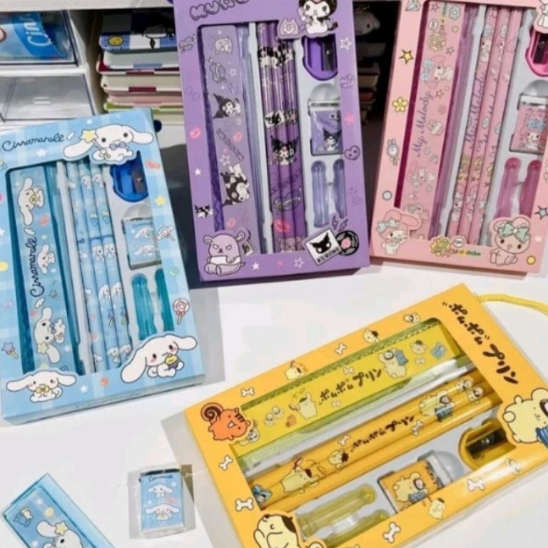 

Get Promo Paket Pensil Set 5in1 Karakter Sanrio Set Alat Tulis Stationery Set