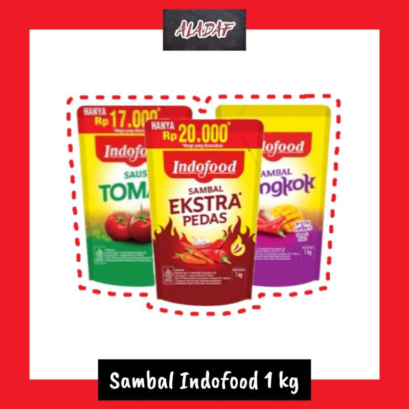 

Sambal Indofood 1kg (Tomat, Extra Pedas dan Bangkok)