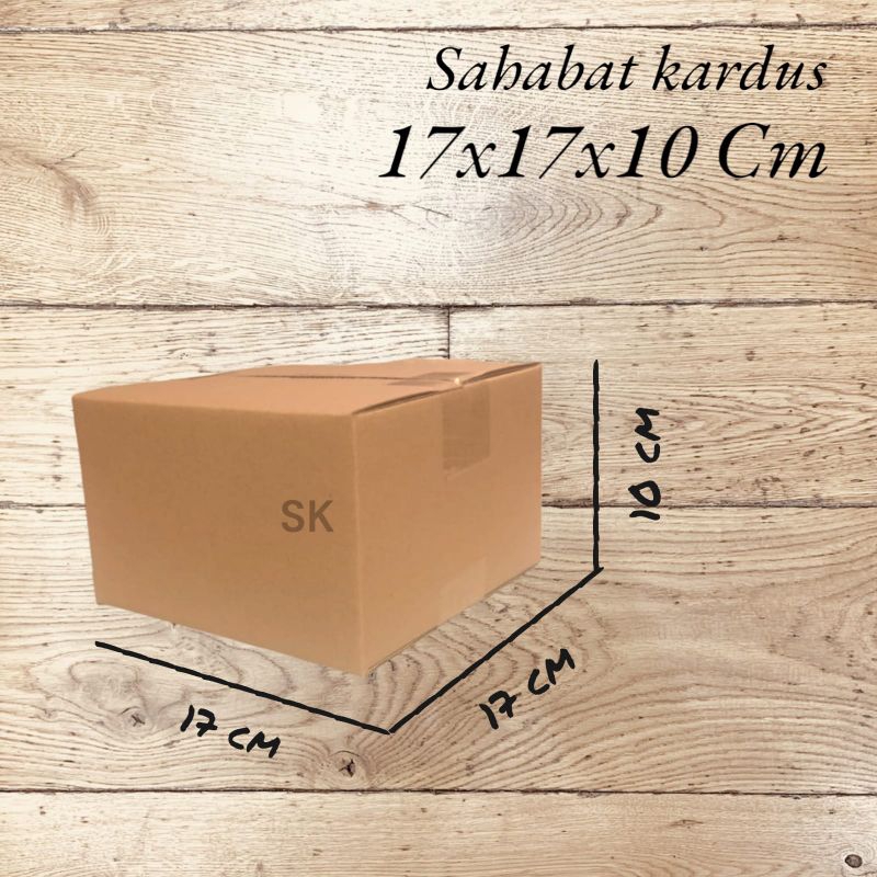 

kardus box Ukuran 17x17x10 cm single wall polos