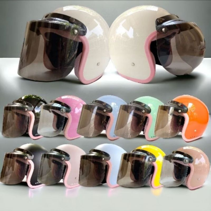 Helm Bogo Polos Wanita SNI / Helm Bogo Hijab Dewasa Polos / Helm Hijab Bogo Wanita