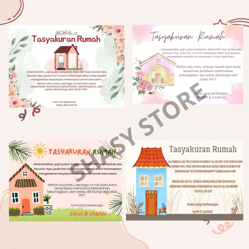 

stiker tasyakuran rumah baru , pindah rumah