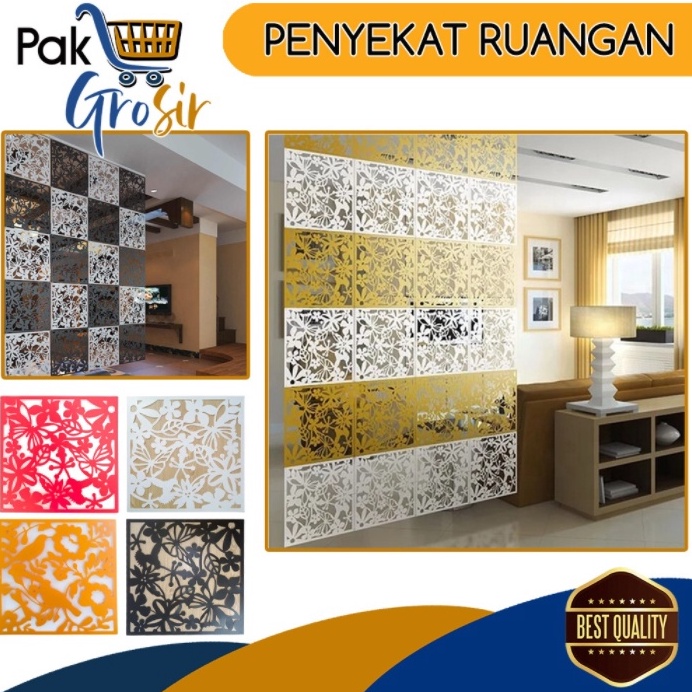 Penyekat Ruangan Vintage 3D PVC Tirai Gantung Partisi Hiasan Dinding