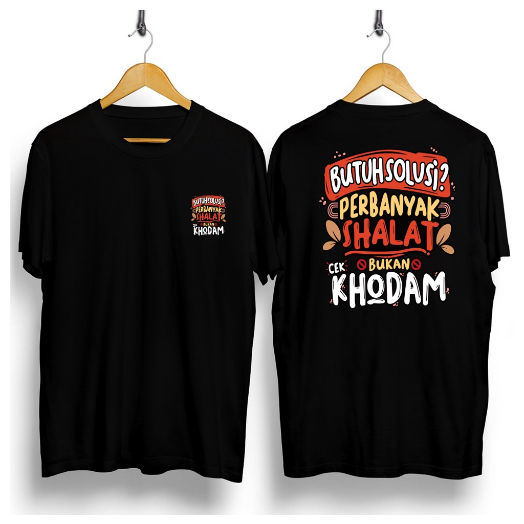 Kaos Atasan Pria Lengan Pendek Crewneck t-shirt Distro Cek Khodam Sablon Digital Banyak Warna dan Si