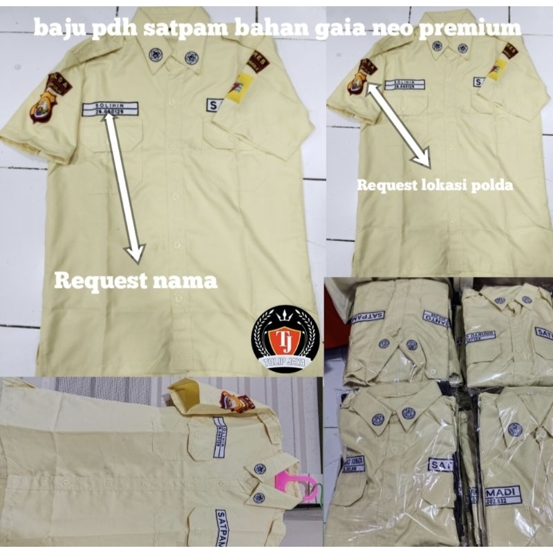 baju pdh satpam/baju pdh security/baju pdh satpam bahan gaia noe premium
