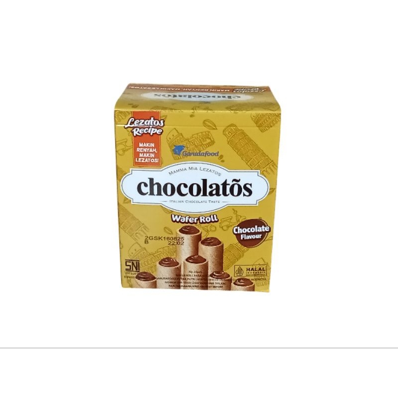 

Chocolatos wafer roll 500an isi 24 pcs