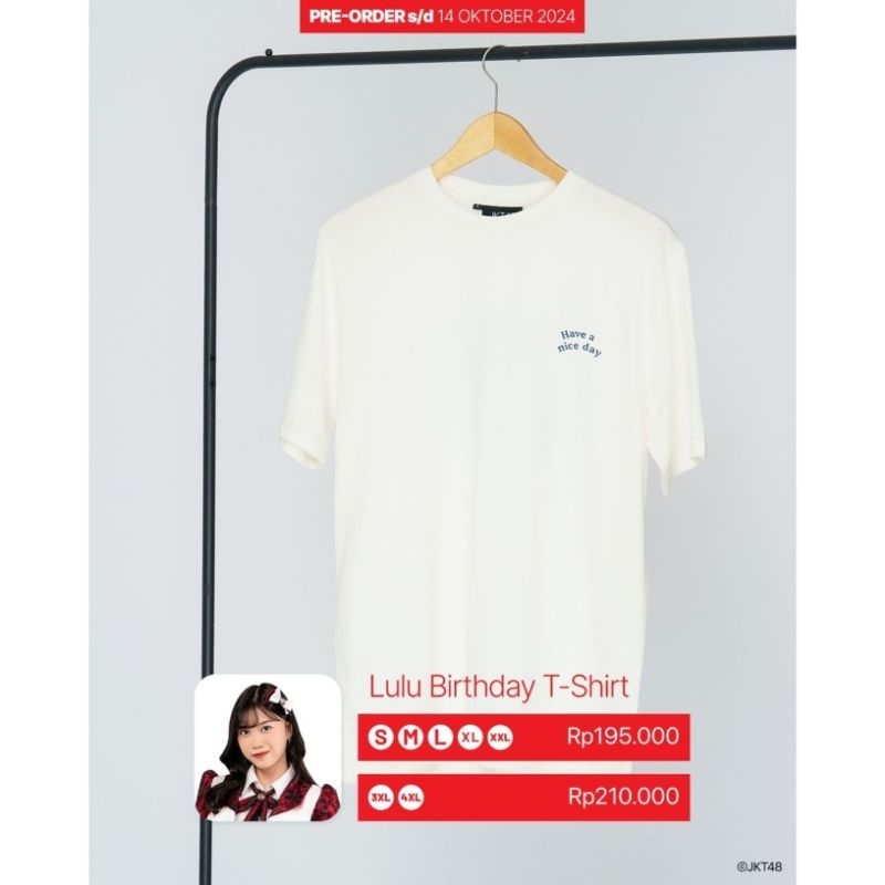Kaos JKT48 Birthday T-Shirt Lulu Salsabila 2024 - Putih