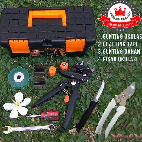 Top Brand  Grafting Tool Set Lengkap Gunting Dahan Pisau Okulasi