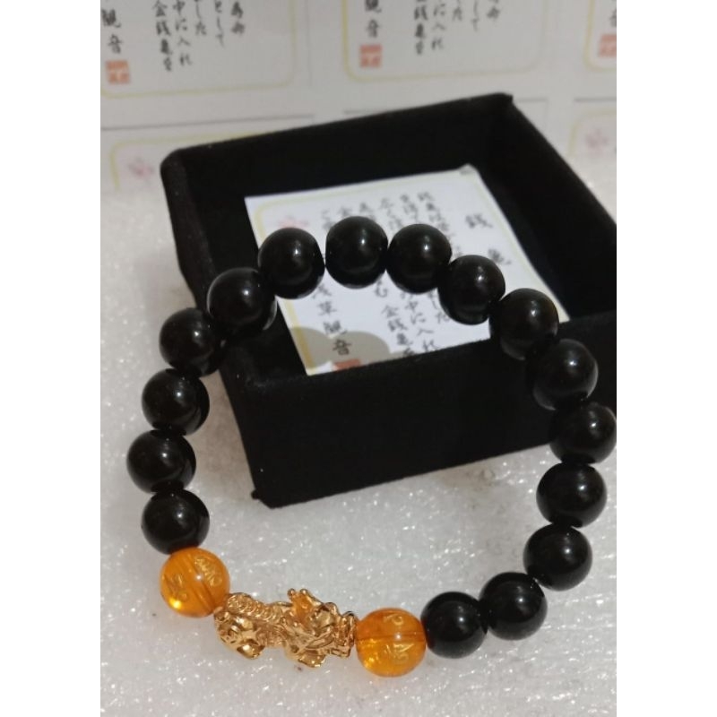 Gelang Batu Black Onyx