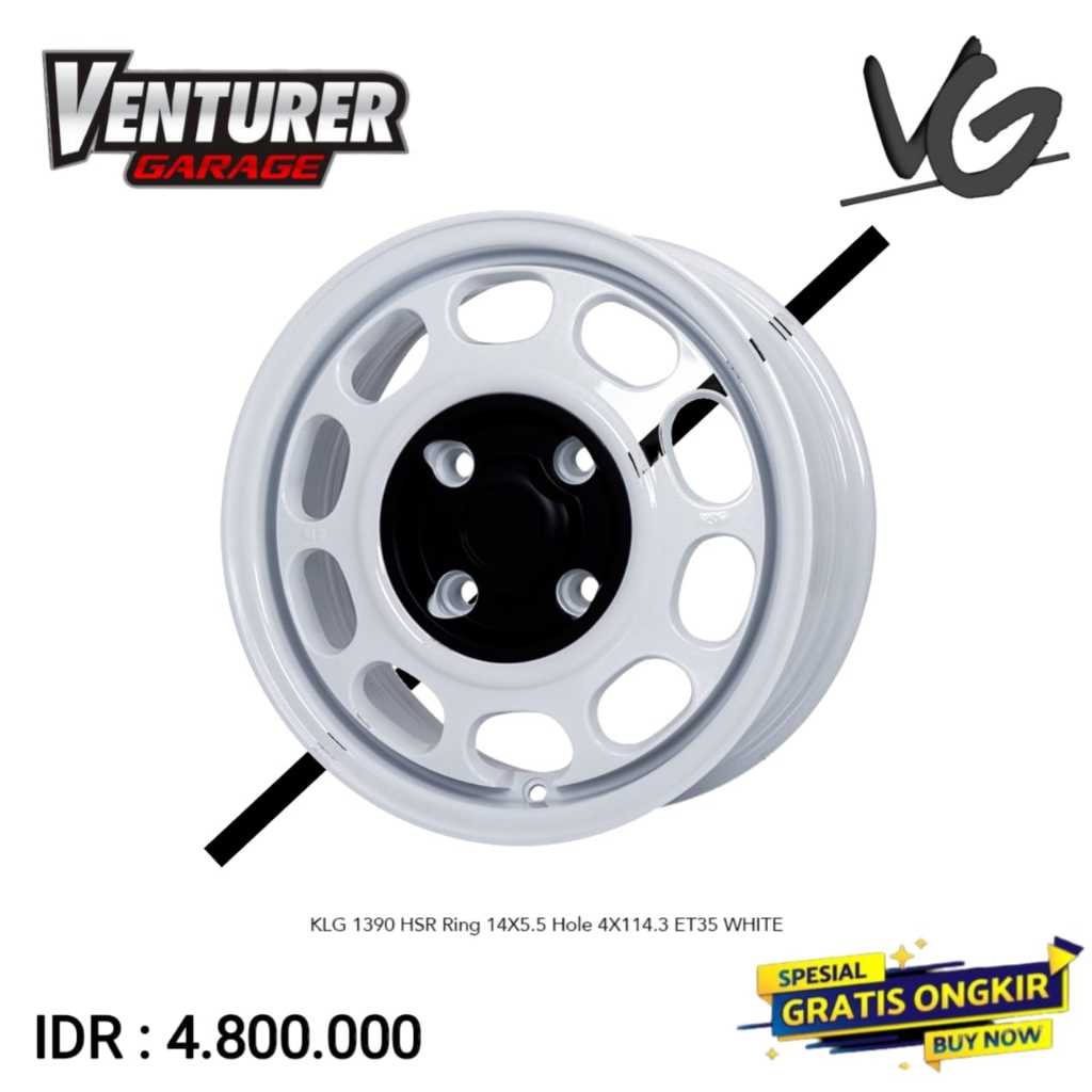 Velg kaleng mobil kijang panther kotak colt ss avanza xenia ring 14 HSR klg white jombang
