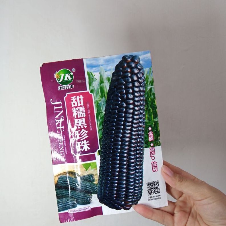 benih jagung pulut ketan hitam asli kemasan sesuai Poto isi