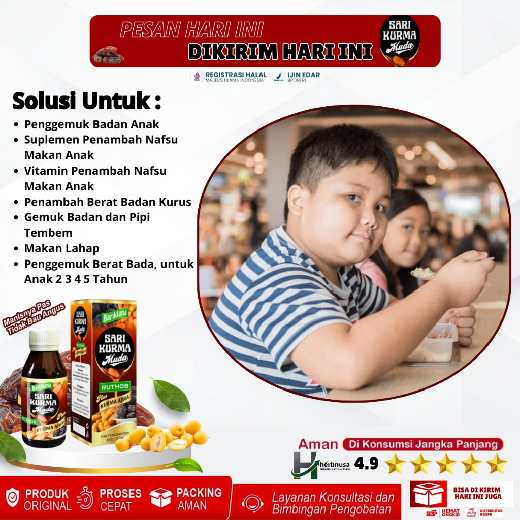 Obat Penggemuk Pipi, Pipi Tembem, Cabi, Chubby, Suplemen Penambah Nafsu Makan Anak, Vitamin Penambah