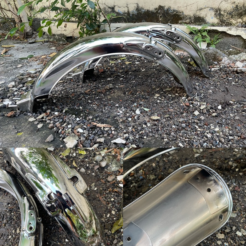 SLEBOR BELAKANG CB 125 CROM TAIWAN FINE SLEBOR BELAKANG CB125 FULL KROM