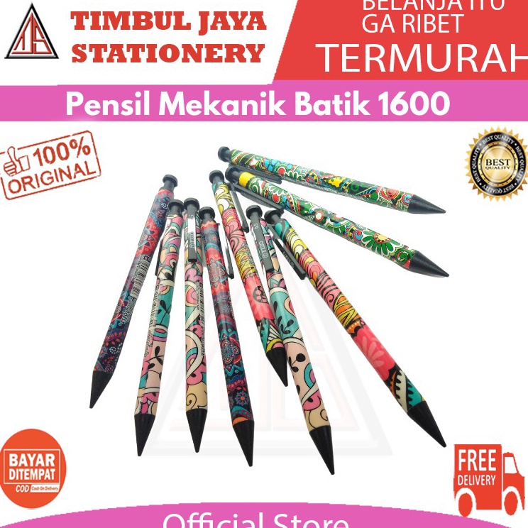 

Grosir Pensil mekanik mechanical pencil tizo 5 batik 16 isi 12pcs